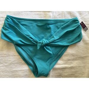NWT Adore Me Bluebird Blue High Waisted Bikini Bottoms Tummy Control Sz 1XL